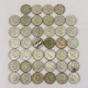 40 1965-1969 Kennedy Silver Half Dollars