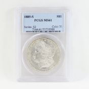1885 S Morgan Silver Dollar PCGS MS61