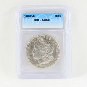 1902 S Morgan Silver Dollar ICG AU50
