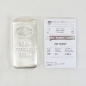 Italpreziosi 10ozt .999 Silver Bar with papers