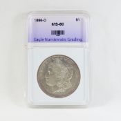 1886 O Morgan Silver Dollar ENG MS60