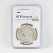 1921 Morgan Silver Dollar NGC MS64