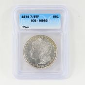 1878 7/8 TF Morgan Silver Dollar ICG MS62