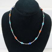 Carolyn Pollack Sterling Multi Bead Necklace