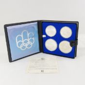1976 Canada 4 Coin Sterling Silver Olympic coins