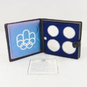 1976 Canada 4 Coin Sterling Silver Olympic coins