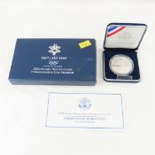 2002 Salt Lake Olympics Comm Silver Dollar Proof
