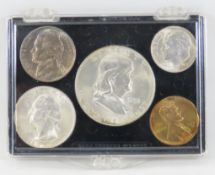 1951 S US Silver Mint Set in case