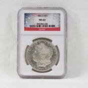 1882 S Morgan Silver Dollar NGC MS62