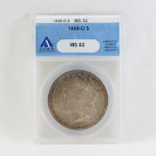1888 O Morgan Silver Dollar ANACS MS62