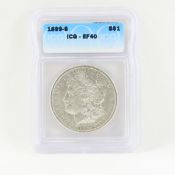 1899 S Morgan Silver Dollar ICG EF40
