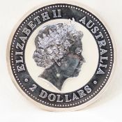 2000 Australia $2 2ozt .999 Silver