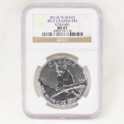 2012 Canada Silver $5 Cougar NGC MS67