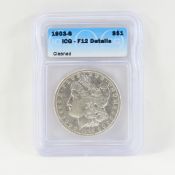 1903 S Morgan Silver Dollar ICG F12 Cleaned
