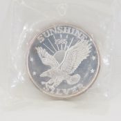 1985 Sunshine Mining 1ozt .999 Silver round