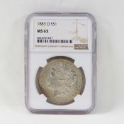 1883 O Morgan Silver Dollar NGC MS63
