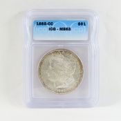 1885 CC Morgan Silver Dollar ICG MS63