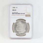 1886 Morgan Silver Dollar NGC MS63