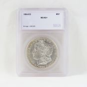 1884 CC Morgan Silver Dollar SEGS MS65