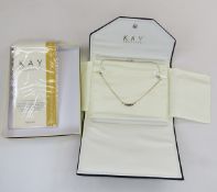 10kt Yellow Gold, Sapphire & Diamond Necklace