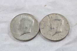 2 1964 JFK Silver Half Dollars