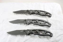 3 Gerber Folding Lock Blade Knives