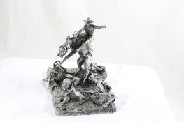 1975 Chilmark Pewter Western Sculpture Signed