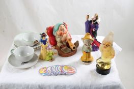 Snow White 7 Dwarfs Dishes, Figures, Perfume