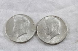 2 1964 JFK Silver Half Dollars