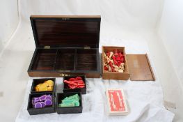 French Bovine Bone Counting Chips, Chess Pieces