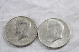 2 1964 JFK Silver Half Dollars