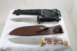 2 Fixed Blade Knives in Sheaths