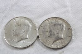 2 1964 JFK Silver Half Dollars