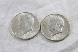 2 1964 JFK Silver Half Dollars