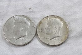 2 1964 JFK Silver Half Dollars
