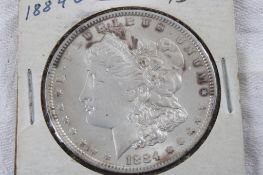 1884 O Morgan Silver Dollar