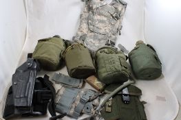 Gun Holster, 3 Canteens, Camelback, Other Military