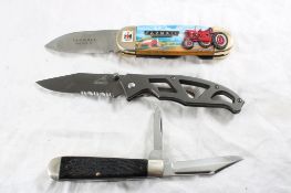 3 Gerber Lock Blade Knives, Farmall Franklin Mint