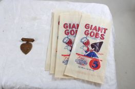 1898 Omaha Expo Pin, 5 1935 Wax Candy Bags NEW