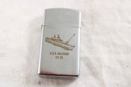 1975 Slim Zippo USS Belknap Ship C.G.26 Lighter
