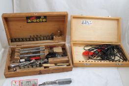 X-Acto Knife Set, Wood Burning Set in Boxes
