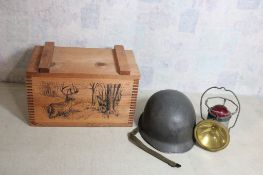 Delta Lantern, Evans Ammo Crate, Military Helmet