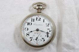 Antique Transatlantic 21J Pocket Watch Works