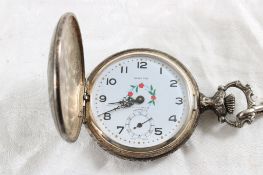 17J Swiss Grand Prix Lion Pocket Watch Working