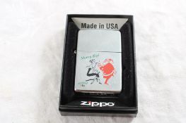 2002 Zippo Christmas Lighter NIB Merry Zip Santa