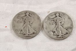 1936, 1943 Walking Liberty Silver Dollars