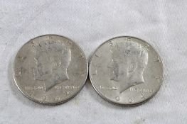 2 1964 JFK Silver Half Dollars