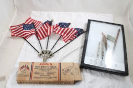Civil War Era Pens, Auto Bike Mini Flag Set in Box