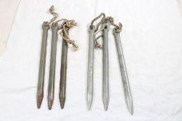 WW2 German Tent Stakes 3 Steel, 3 Aluminum