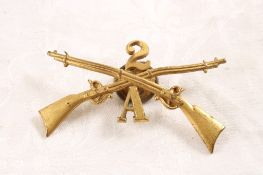 U S 2nd Infantry Regulation Company A Hat Badge